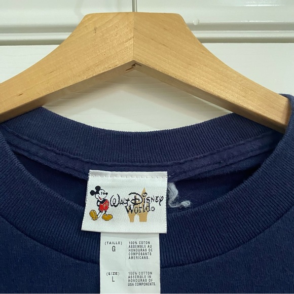 Vintage Walt Disney World Navy Blue Light Dragon Long Sleeve Mens Large - Picture 3 of 4